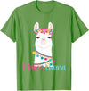 funny Mama Llama tshirt for mother's day Mama Llama Funny Mother's Day Shirt for Women Mom Love Llama T-Shirt - Grass Green