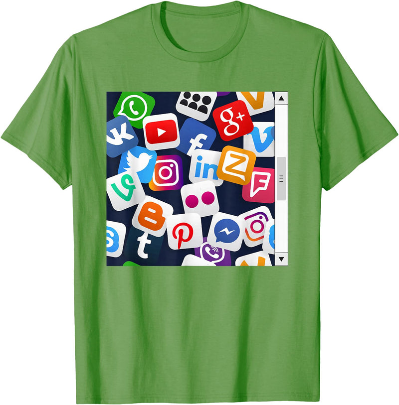 CharlIan Minds - Halloween Funny Social Media Fans Social Media Feed Graphic Funny Teen Halloween Costume T-Shirt - Grass