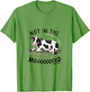Funny Moody Cow Shirts Not In The Mood Funny Cow T-Shirt - Grass Green