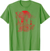Tortoise and Hare Chinese Symbols Turtle Rabbit Bunny T-Shirt in Grass Green
