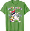 Dabbing Easter Bunny Rabbit Dab Dance Eggs Kids Boys Girls T-Shirt in Grass Green