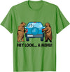 Funny Bear Attack Tips Camping Hiking Gifts Hey Look A Menu Funny Camping Camper Hiking Bear Outdoor T-Shirt - Grass Green