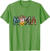 Pig Mama Pig Mom Sunflower Country Farm Life Cowhide T-Shirt - Grass Green