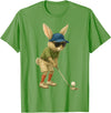 Easter Golf Bunny Rabbit Golfer Golf Player Dad Men Boys T-Shirt in Grass Green