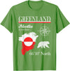 Greenland Nordic Hiking Camper Polar Circle Greenland - Adventure is Out There - Greenland Flag T-Shirt - Grass Green