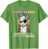 Mama Llama Designs Mama Llama Mom Funny Saying Cute Design For Men Women Kids T-Shirt - Grass Green