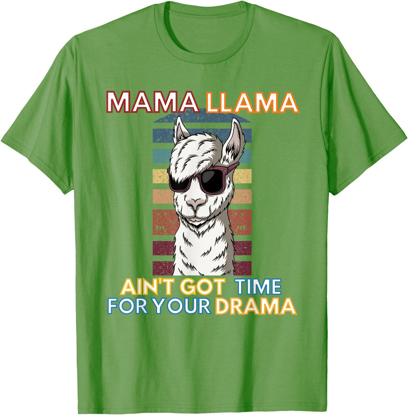 Mama Llama Designs Mama Llama Mom Funny Saying Cute Design For Men Women Kids T-Shirt - Grass Green