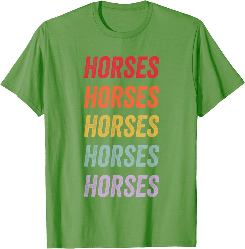 horses Apparel Horses T-Shirt - Grass Green