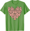 Pig Lover Shirts For Men Women Kids Pigs Heart Shape Cute Love Hog Swine Girls Kids Women Men T-Shirt - Grass Green
