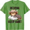 Animal Sleepwear & Night Pajamas Kids Women Men Highland Cow, Nightgown Official Sleepshirt Nightshirt Sleep T-Shirt - Grass