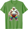 Jay Moe Design "I Love Bears" Fun Gay Pride Vintage Rainbow T-Shirt - Grass Green