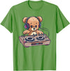 Colorful Teddy Art I Kids Teddy Bear Cute Teddy DJ T-Shirt - Grass Green