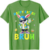 Happy Easter Bruh Bunny Rabbit Easter Day Men Boys Kids T-Shirt in Grass Green