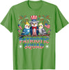 Cockatiel Parakeet Bird 4th Of July Bird Lover Patriotic Cockatiel Parakeet Bird Birdwatching 4th of July T-Shirt - Grass Green