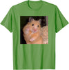 Hamster Meme Peace Sign Funny Pet Owner Trendy T-Shirt - Grass Green