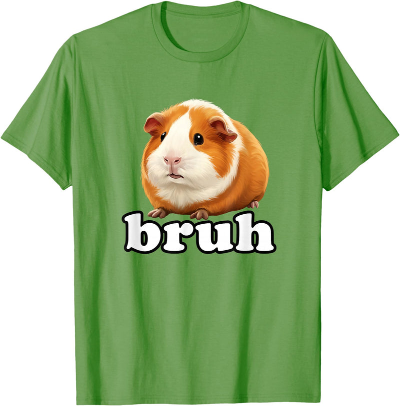 Guinea Pig Rodent Kids Animal Lover Farm Pets Cute Guinea Pig Bruh Cute Rodent Kids Animal Lover Funny T-Shirt - Grass Green