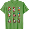 Kawaii Guinea Pig Lovers Clothes Cute Guinea Pigs In Xmas Costume Funny Christmas Holiday Black Unisex-Adult T-Shirt - Grass Green