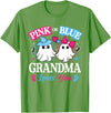 Halloween Ghost Baby Gender Reveal Family Matching Pink or Blue Grandma Loves You Gender Reveal Halloween T-Shirt - Grass