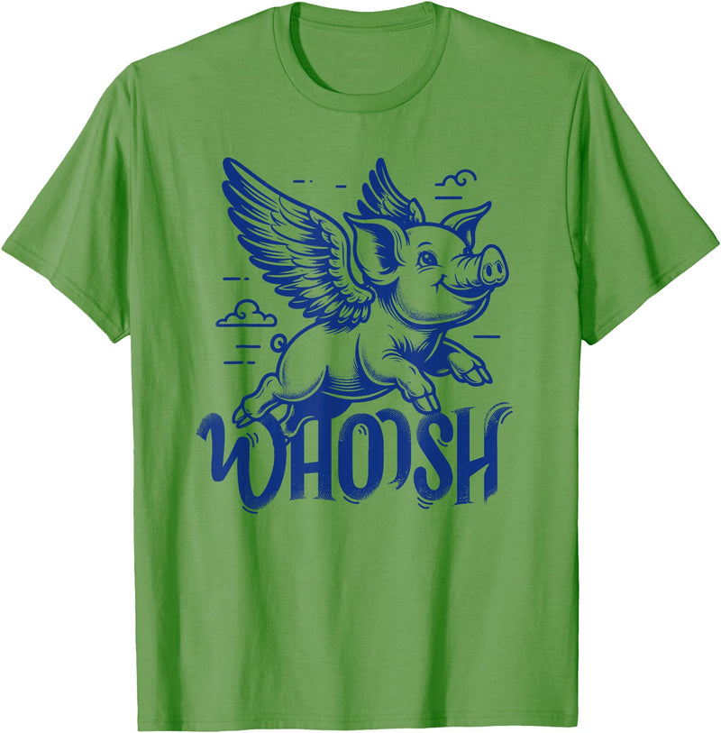 Lustige Schwein Schweinchen Liebhaber Geschenkidee Flying Pig Pig with Wings 90s Graphic T-Shirt - Grass Green