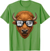 generic Buffalo with Sunglasses Wildlife Graphic for Men Women Kids T-Shirt - Grass Green