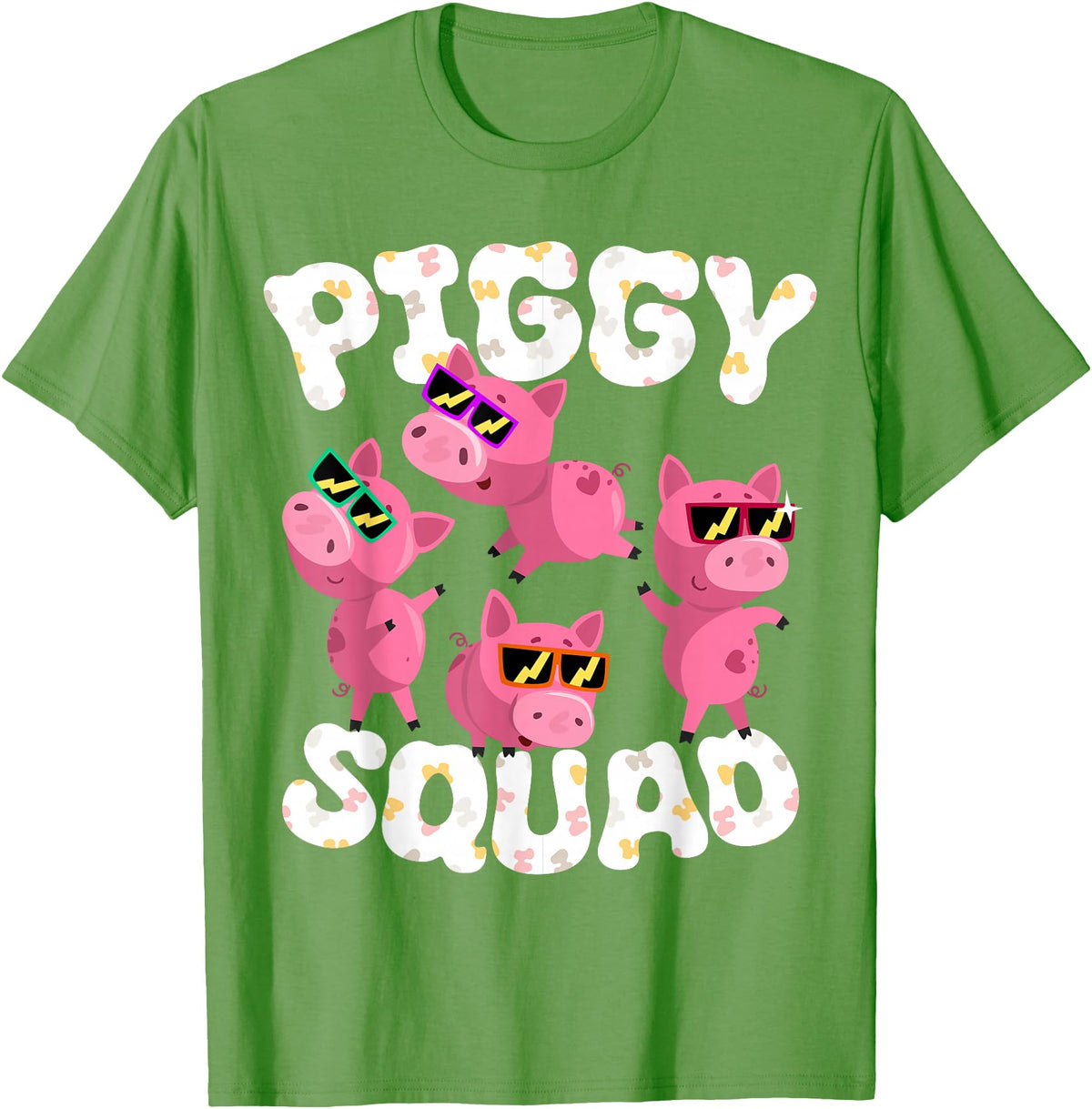 Piggy Squad Pig Farmer Animal Lovers Farming Farm T-Shirt - Grass Green