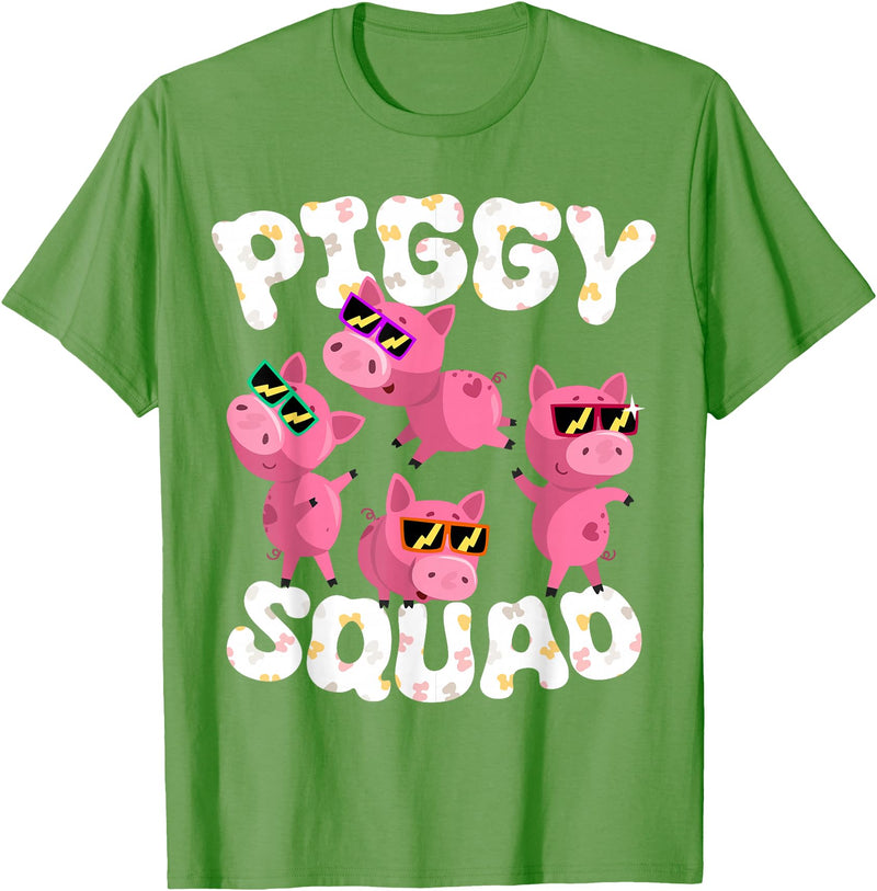 Piggy Squad Pig Farmer Animal Lovers Farming Farm T-Shirt - Grass Green