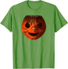 Imagine Graphics Creepy Vintage Halloween Pumpkin T-Shirt - Grass Green