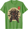 Anime Shirts For Men Women Kids Gifts Samurai Bear Shirt Warrior Vintage Graphic Japanese Men T-Shirt - Grass Green