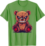 Grumpy Angry Teddy Bear Face T-Shirt