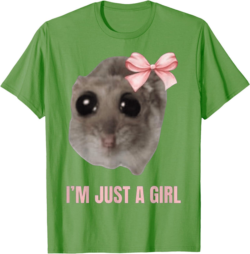I'm Just a Girl Hamster FUNNY T-Shirt - Grass Green