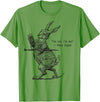 Retro Alice Wonderland White Rabbit I'm Late T-Shirt in Grass Green