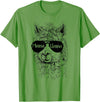Mama Llama Funny Animal Apparel Llama Lover Mama Llama T-Shirt - Grass Green