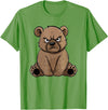 Colorful Grizzly Bear Art I Kids Grizzly Bear Grumpy Grizzly Bear T-Shirt - Grass Green
