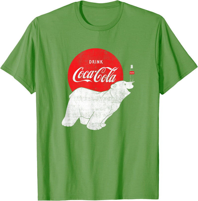 Coca-Cola Polar Bear Bottle Balance T-Shirt - Grass Green