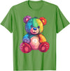 Cute Teddy Bear I Teddy Art I Kids Teddy Bear Colorful Teddy Bear T-Shirt - Grass Green