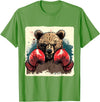 Funny Boxing Animals Boxer Bear With Boxing Gloves Kickboxing Funny Boxing T-Shirt - Grass Green