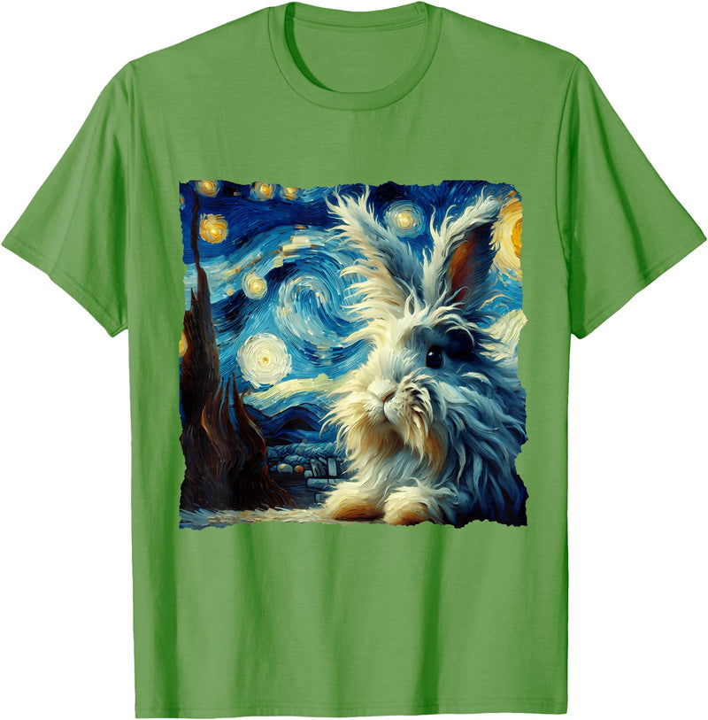 Lionhead Rabbit Starry Night T-Shirt in Grass Green