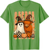 Spooky Highland Cow Heifer Funny Halloween Spooky Season T-Shirt - Grass Green