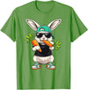 Funny Easter Bunny with Carrot Rabbit Easter Boys Kids Men T-Shirt in Grass Green