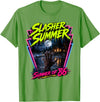Summerween Slasher Summer Halloween Spooky Tee Vintage Summerween Funny Slasher Summer Halloween 80s Style T-Shirt - Grass