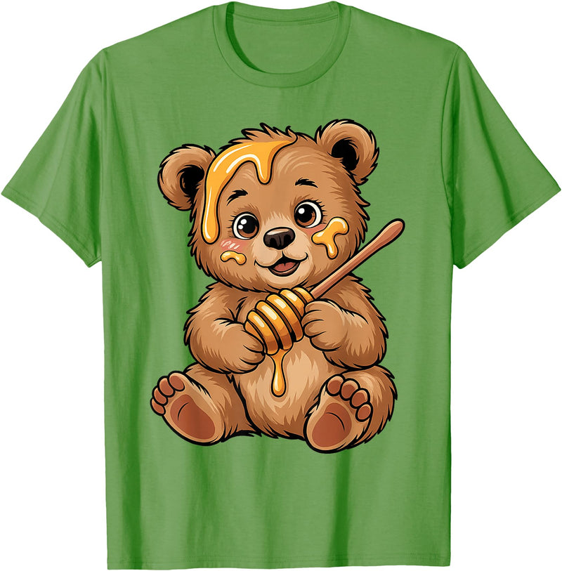 Funny bear design for kids men women Cute Bear Design for Bear Lover and Bear T-Shirt - Grass Green