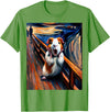Artsy Guinea Pig Art Funny Animal Painting Humor Expressionist Scream Parody Funny Painting Art Guinea Pig T-Shirt - Grass Green