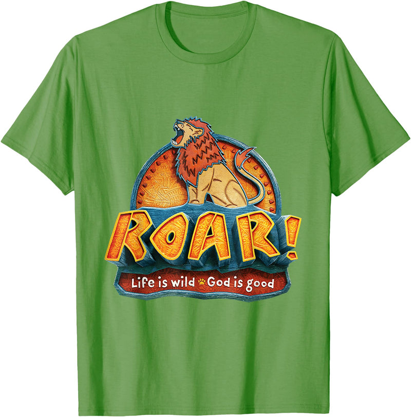 Show Your Lion inside You By Roaring Shirt Lion Roar Shirt Life Is Wild God Is Good Animals Roar Shirt T-Shirt - Grass Green