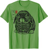 Funny Grumpy Holland Lop Rabbit Japanese Kanji for Men and T-Shirt in Grass Green