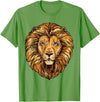 ROSS BOSS Majestic Lion Mane Detail Art T-Shirt - Grass Green