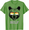 LGBT Equality Rights Gifts BILF Gay Bear Pride Daddy Grizzly Gift T-Shirt - Grass Green