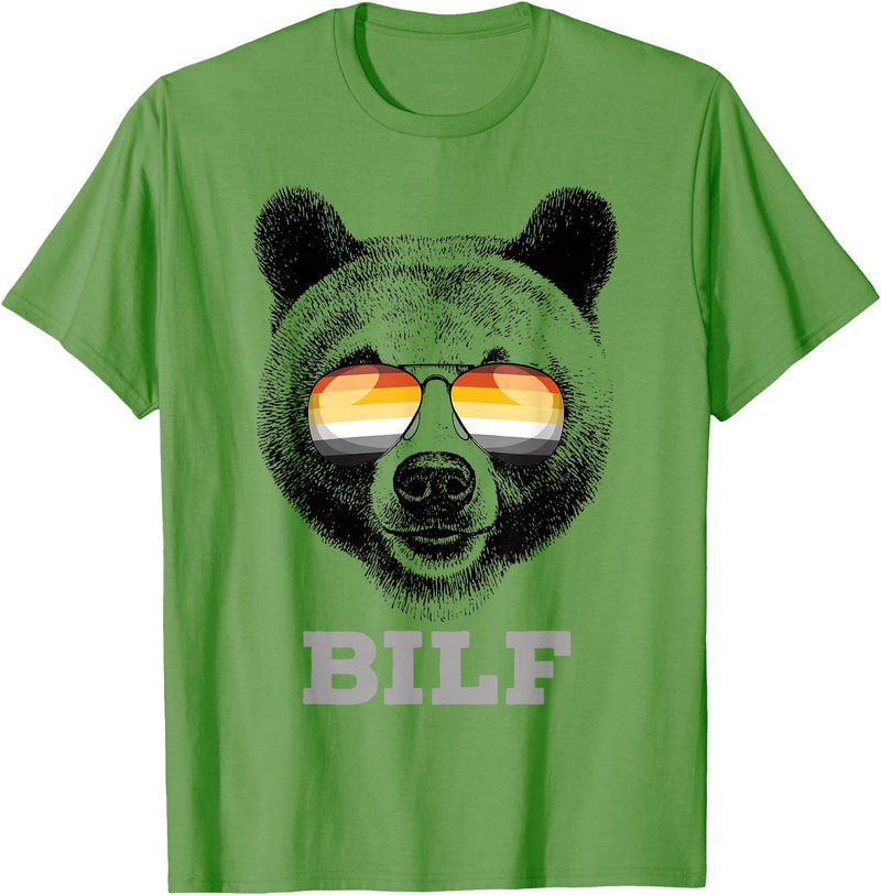 LGBT Equality Rights Gifts BILF Gay Bear Pride Daddy Grizzly Gift T-Shirt - Grass Green