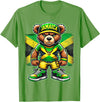 Jamaica Flag Lover Jamaica Flag Teddy Bear Jamaican T-Shirt - Grass Green