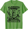 Llamaste Outdoor Society by The Maesthetics Llamaste Vintage Llama Meditation Outdoor Camping T-Shirt - Grass Green