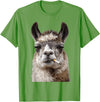 FunWearVM Funny Smoking Llama Cool Animal Lover with Attitude T-Shirt - Grass Green